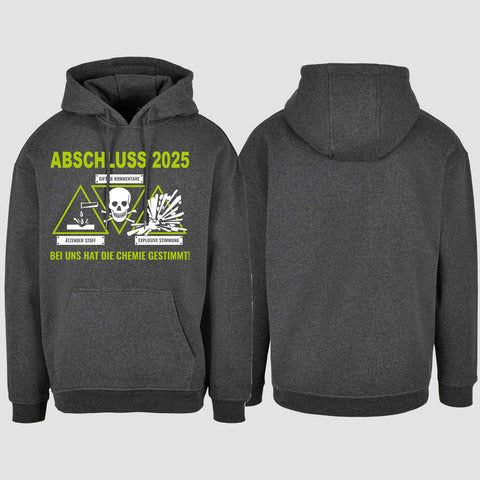 1032 "Chemie" Abschluss Oversize Hoodie einseitig bedruckt