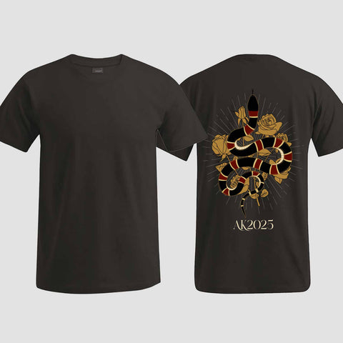 1042 "Streetwear Snake" Abschluss T-Shirt einseitig bedruckt