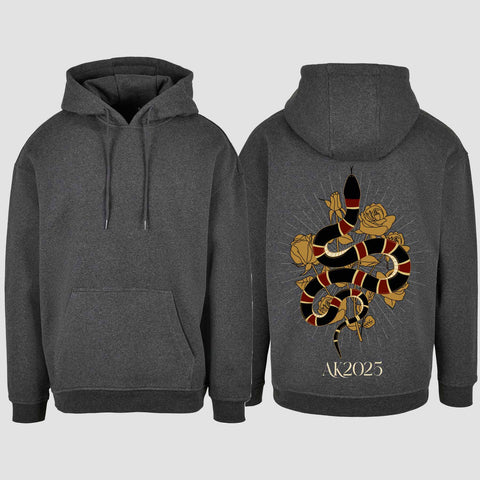 1042 "AK Snake" Abschluss Oversize Hoodie einseitig bedruckt