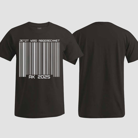 1026 "Barcode" Abschlussklasse T-Shirt einseitig bedruckt