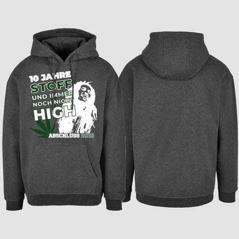 1030 "10 Jahre Stoff" Abschluss Oversize Hoodie einseitig bedruckt