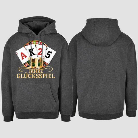 1009 "Glücksspiel" Abschluss Oversize Hoodie