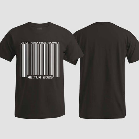 1025 "Barcode" ABI T-Shirt einseitig bedruckt