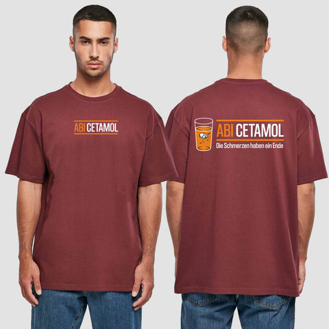 1002 "Abicetamol" Abi Oversize T-Shirt beidseitig bedruckt