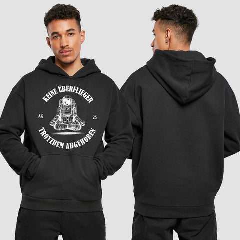 1043 "keine Überflieger" Abschluss Premium Oversize Hoodie einseitig bedruckt