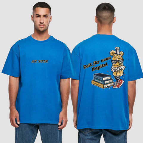 1057 "neue Kapitel" Abschluss Oversize T-Shirt beidseitig bedruckt