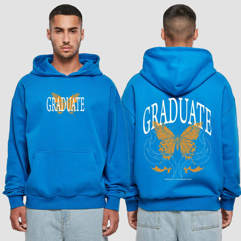 1052 "Graduate" Abi / Abschluss Premium Oversize Hoodie beidseitig bedruckt