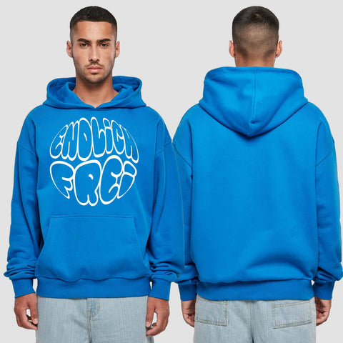 1034 "endlich Frei" Abi/Abschluss Premium Oversize Hoodie einseitig bedruckt