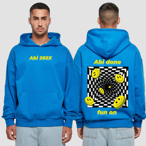1054 "Abi done" Abi Premium Oversize Hoodie beidseitig bedruckt