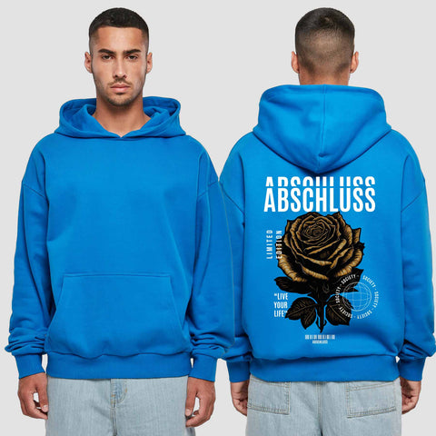 1041 "Rose" Abschluss Premium Oversize Hoodie einseitig bedruckt