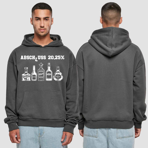 1039 "Abschluss 20,25%" Abschluss Premium Oversize Hoodie einseitig bedruckt