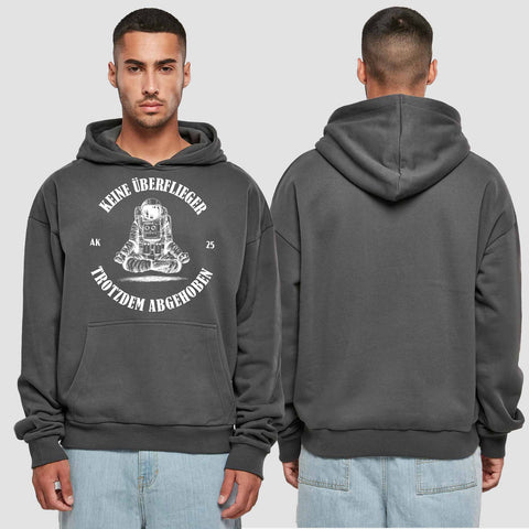 1043 "keine Überflieger" Abschluss Premium Oversize Hoodie einseitig bedruckt