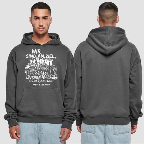 1044 "Lehrer am Ende" Abschluss Premium Oversize Hoodie einseitig bedruckt