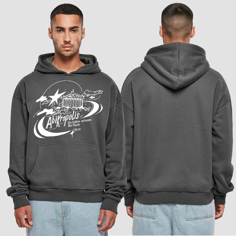 1046 "Abikropolis" Abi Premium Oversize Hoodie einseitig bedruckt