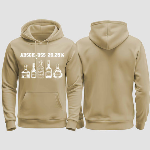 1039 "Abschluss 20,25%" Abschluss regular College Hoodie einseitig bedruckt