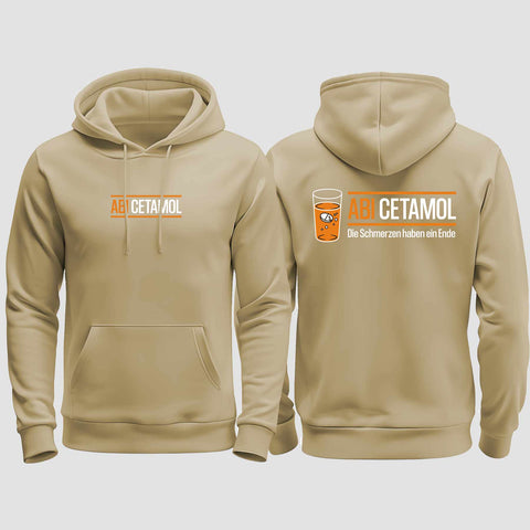 1002 "Abicetamol" Abi regular College Hoodie beidseitig bedruckt