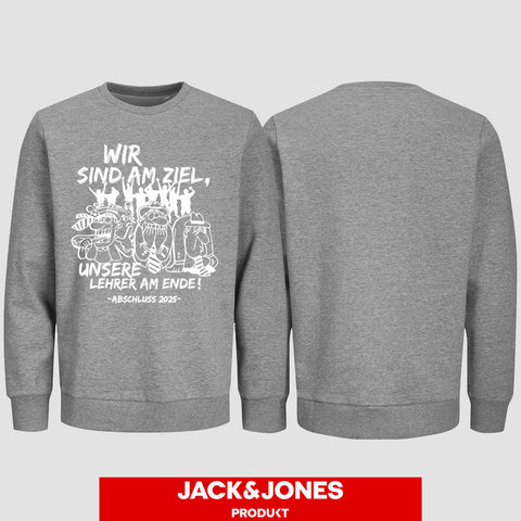 1044 "Lehrer am Ende" Abschluss Sweatshirt by Jack&Jones einseitig bedruckt