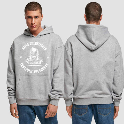 1043 "keine Überflieger" Abschluss Premium Oversize Hoodie einseitig bedruckt