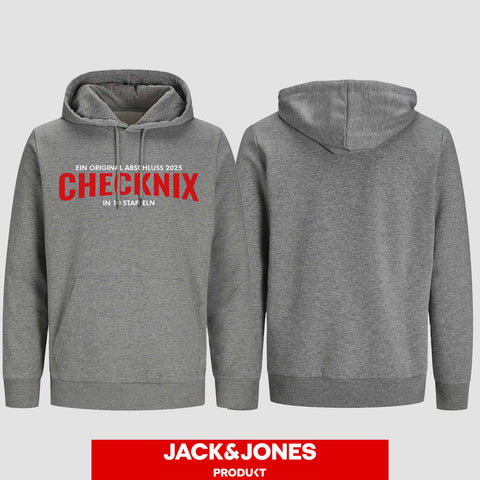 1029 "CHECKNIX" Abschluss Hoodie by Jack&Jones einseitig bedruckt