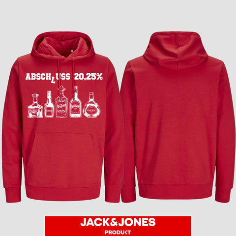 1039 "Abschluss 20,25%" Abschluss Hoodie by Jack&Jones einseitig bedruckt