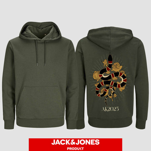 1042 "Snake Streetwear" Abschluss Hoodie by Jack&Jones einseitig bedruckt