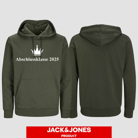1047 "Abschluss Krone" Abschluss Hoodie by Jack&Jones einseitig bedruckt