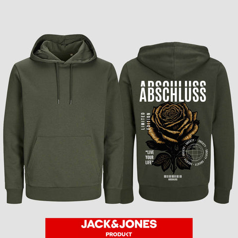 1041 "Abschluss Rose Streetwear" Abschluss Hoodie by Jack&Jones einseitig bedruckt
