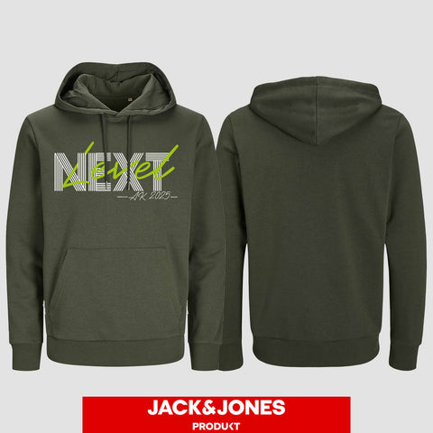 1045 "Next Level" Abschluss Hoodie by Jack&Jones einseitig bedruckt