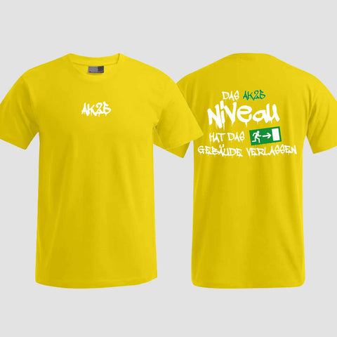 1035 "Niveau" Abschluss T-Shirt beidseitig bedruckt