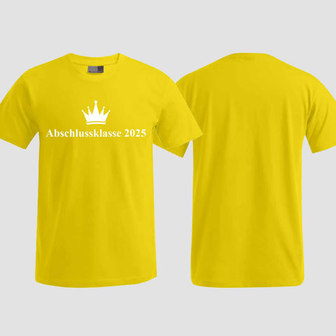 1047 "Abschluss Krone" Abschluss T-Shirt einseitig bedruckt
