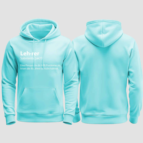 1049 "Lehrer" Abschluss regular College Hoodie einseitig bedruckt