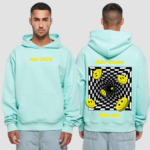 1054 "Abi done" Abi Premium Oversize Hoodie beidseitig bedruckt