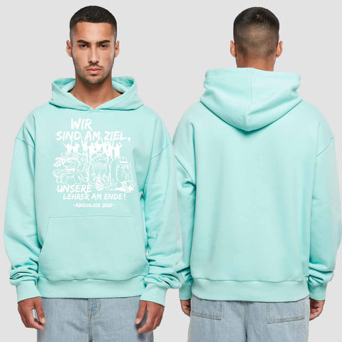 1044 "Lehrer am Ende" Abschluss Premium Oversize Hoodie einseitig bedruckt