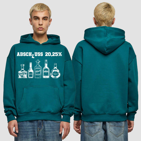 1039 "Abschluss 20,25%" Abschluss Premium Oversize Hoodie einseitig bedruckt