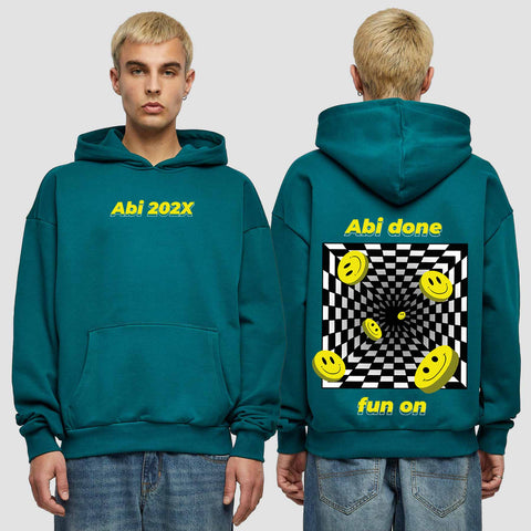 1054 "Abi done" Abi Premium Oversize Hoodie beidseitig bedruckt