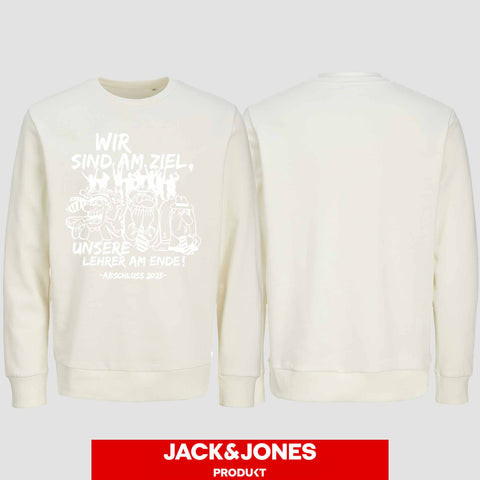 1044 "Lehrer am Ende" Abschluss Sweatshirt by Jack&Jones einseitig bedruckt