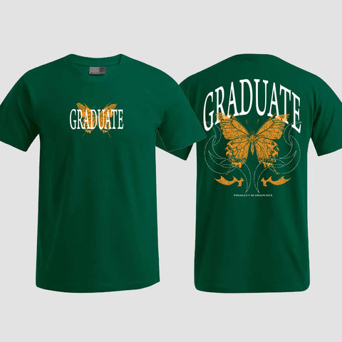 1052 "Graduate" Abi / Abschluss T-Shirt beidseitig bedruckt