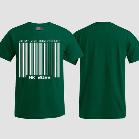1026 "Barcode" Abschlussklasse T-Shirt einseitig bedruckt