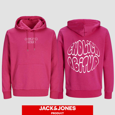 1037 "Endlich Abitur" Abi Hoodie by Jack&Jones beidseitig bedruckt