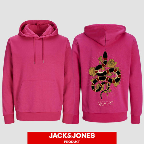 1042 "Snake Streetwear" Abschluss Hoodie by Jack&Jones einseitig bedruckt