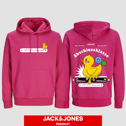 1053 "Ente gut, alles gut"  Abschluss Hoodie by Jack&Jones beidseitig bedruckt