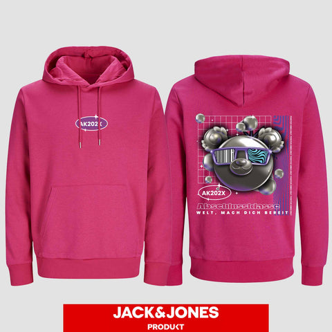 1055 "Welt, mach dich bereit" Abschluss Hoodie by Jack&Jones beidseitig bedruckt