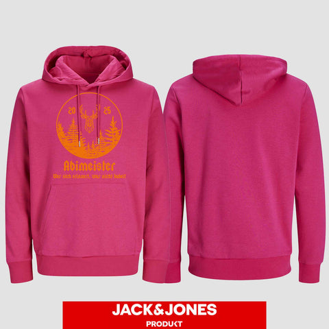 1004 "Abimeister" Abi Hoodie by Jack&Jones einseitig bedruckt