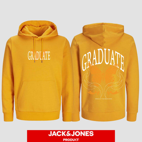 1052 "GRADUATE Schmetterling" ABI / Abschluss Hoodie by Jack&Jones beidseitig bedruckt