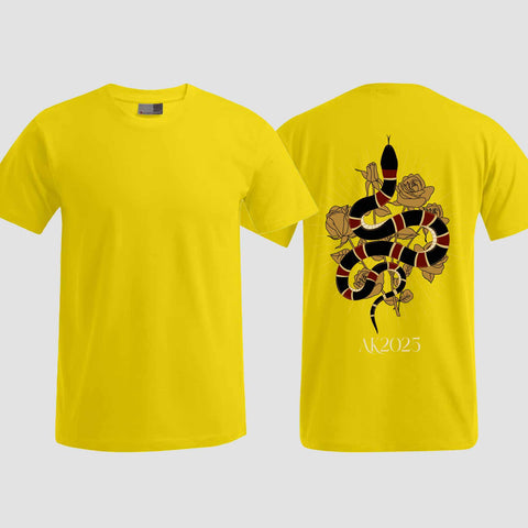 1042 "Streetwear Snake" Abschluss T-Shirt einseitig bedruckt