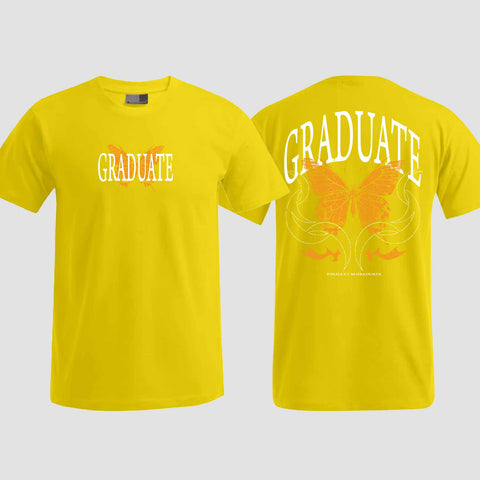 1052 "Graduate" Abi / Abschluss T-Shirt beidseitig bedruckt