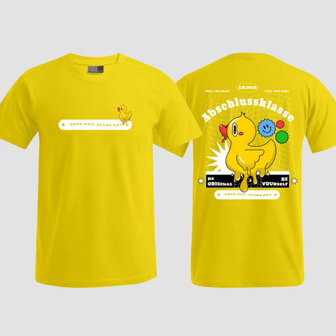 1053 "Ente gut, alles gut" Abschluss T-Shirt beidseitig bedruckt
