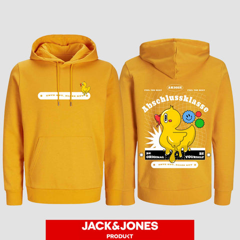 1053 "Ente gut, alles gut"  Abschluss Hoodie by Jack&Jones beidseitig bedruckt