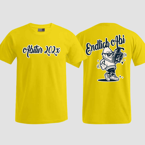 1060 "Endlich Abi" Abi T-Shirt beidseitig bedruckt