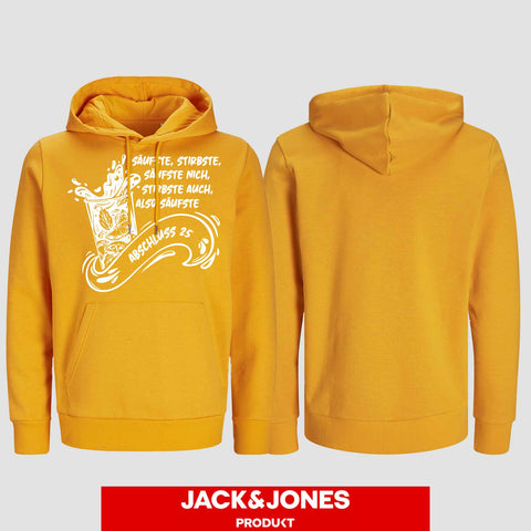 1048 "Säufste" Abschluss Hoodie by Jack&Jones einseitig bedruckt